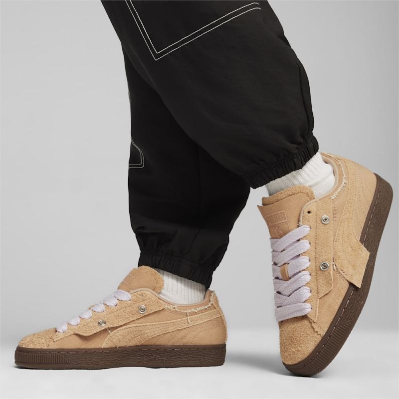 Puma | Women's x X-GIRL Suede Sneakers - Dusty Tan-Toasted Almond