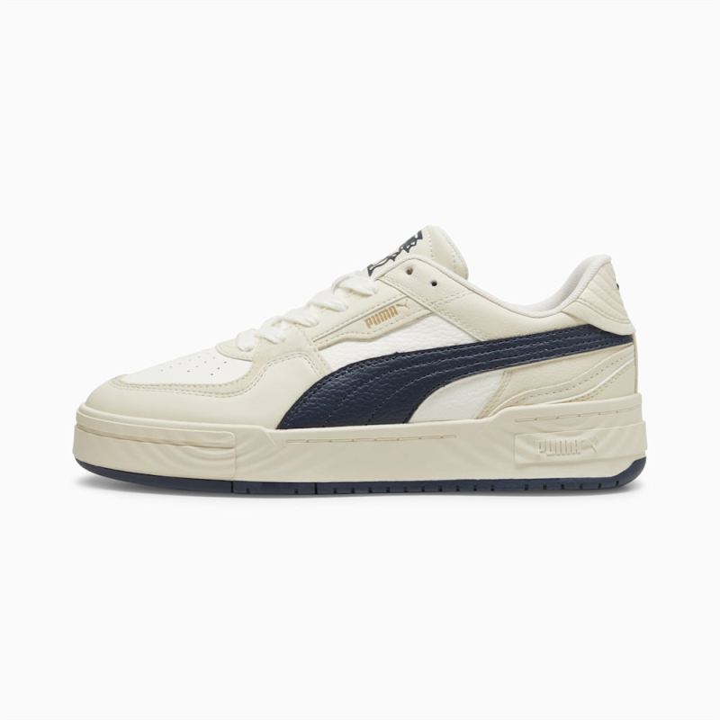 Puma | Men's CA Pro Ripple Earth Sneakers - Warm White-Club Navy - Click Image to Close