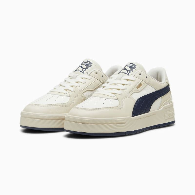 Puma | Men's CA Pro Ripple Earth Sneakers - Warm White-Club Navy