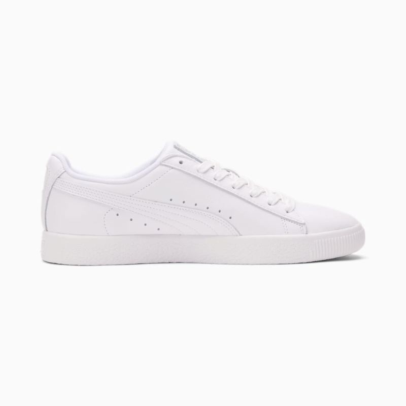 Puma | Men's Clyde Core Foil Sneakers - White-Silver