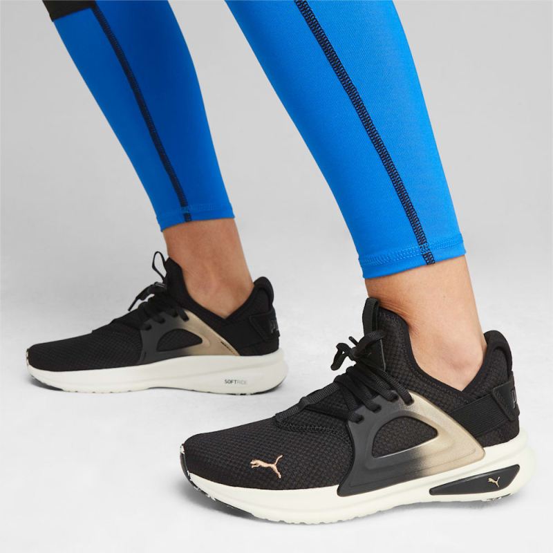 Puma | Women's Softride Enz Evo Molt Met Running Shoes - Black-Gold-Warm White