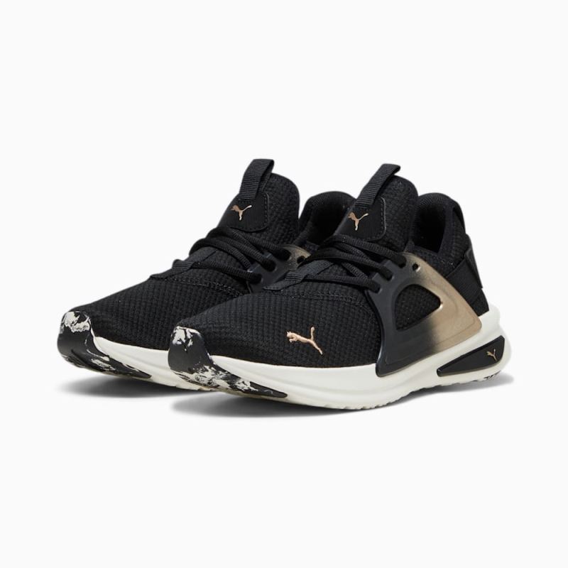 Puma | Women's Softride Enz Evo Molt Met Running Shoes - Black-Gold-Warm White