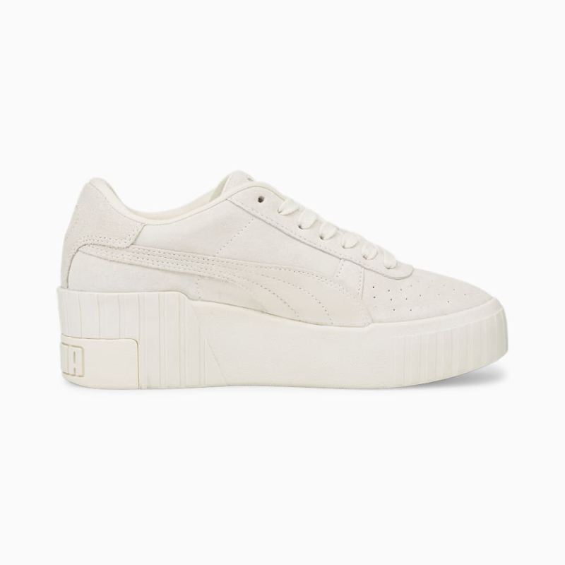 Puma | Women's Cali Wedge Tonal Sneakers - Pristine-Marshmallow