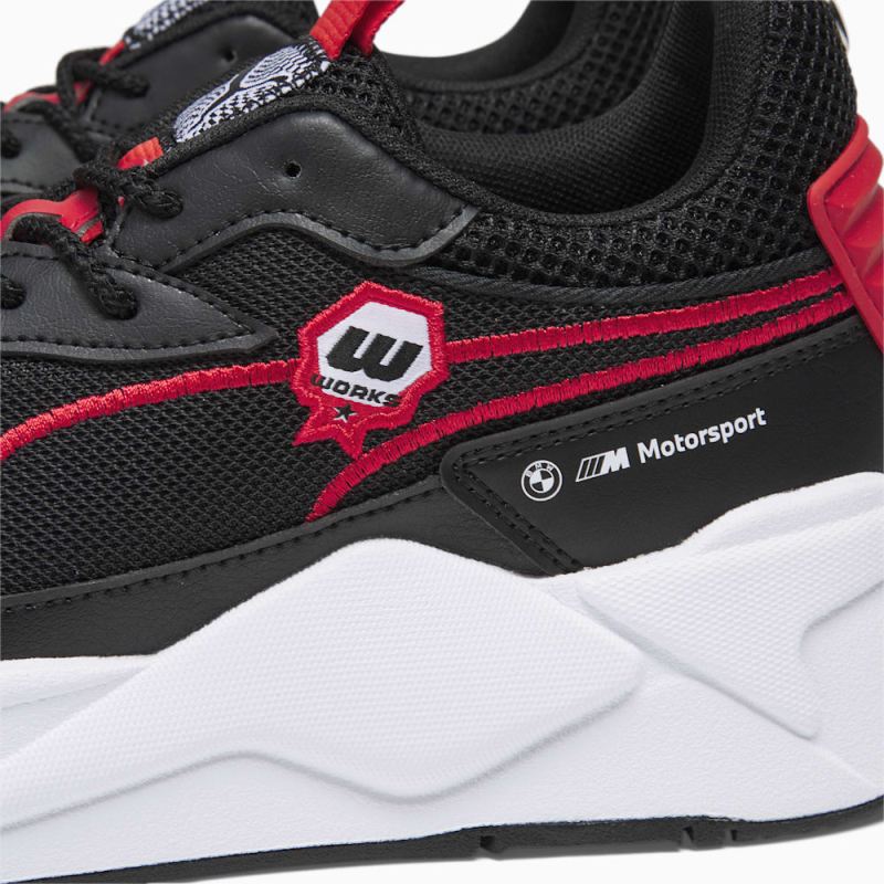 Puma | Men's BMW M Motorsport RS-X Garage Crews Sneakers - Black-Pop Red