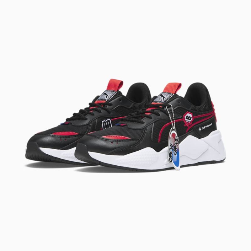 Puma | Men's BMW M Motorsport RS-X Garage Crews Sneakers - Black-Pop Red