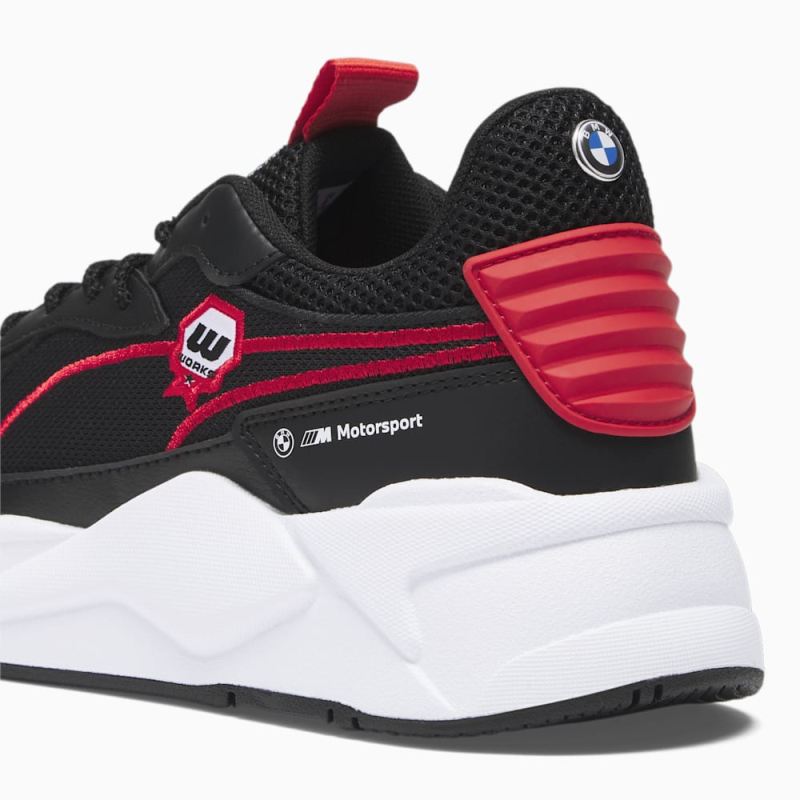 Puma | Men's BMW M Motorsport RS-X Garage Crews Sneakers - Black-Pop Red