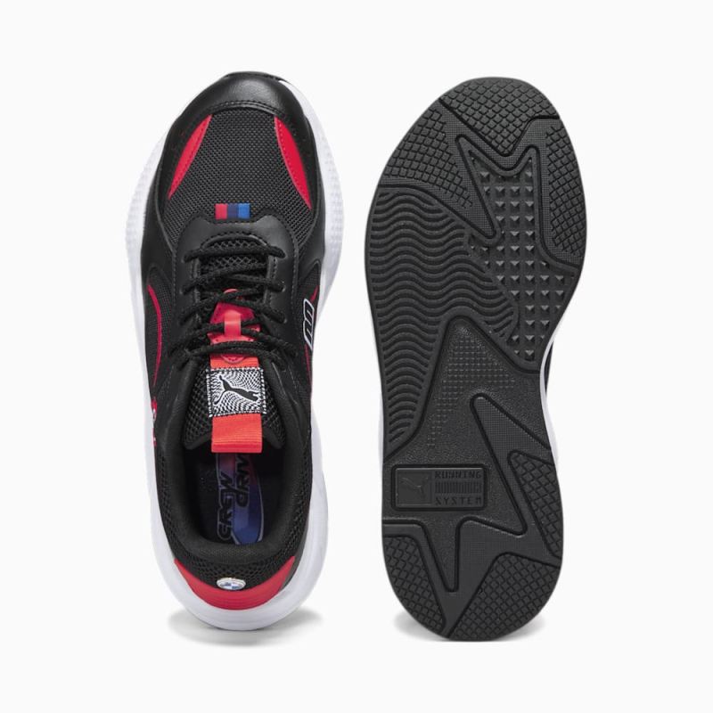 Puma | Men's BMW M Motorsport RS-X Garage Crews Sneakers - Black-Pop Red