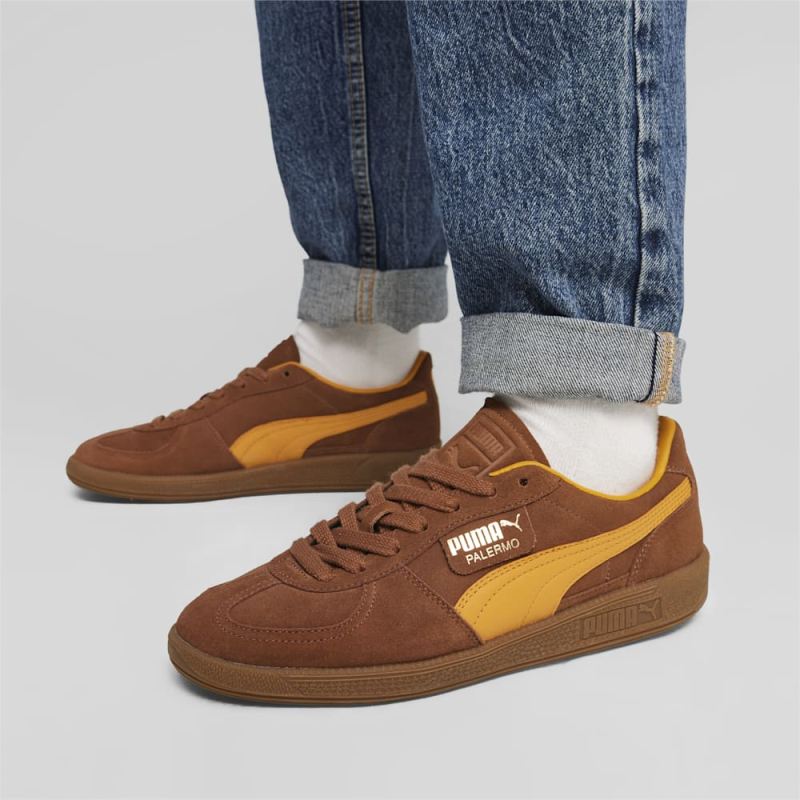 Puma | Men's Palermo Sneakers - Brown Mushroom-Ginger Tea