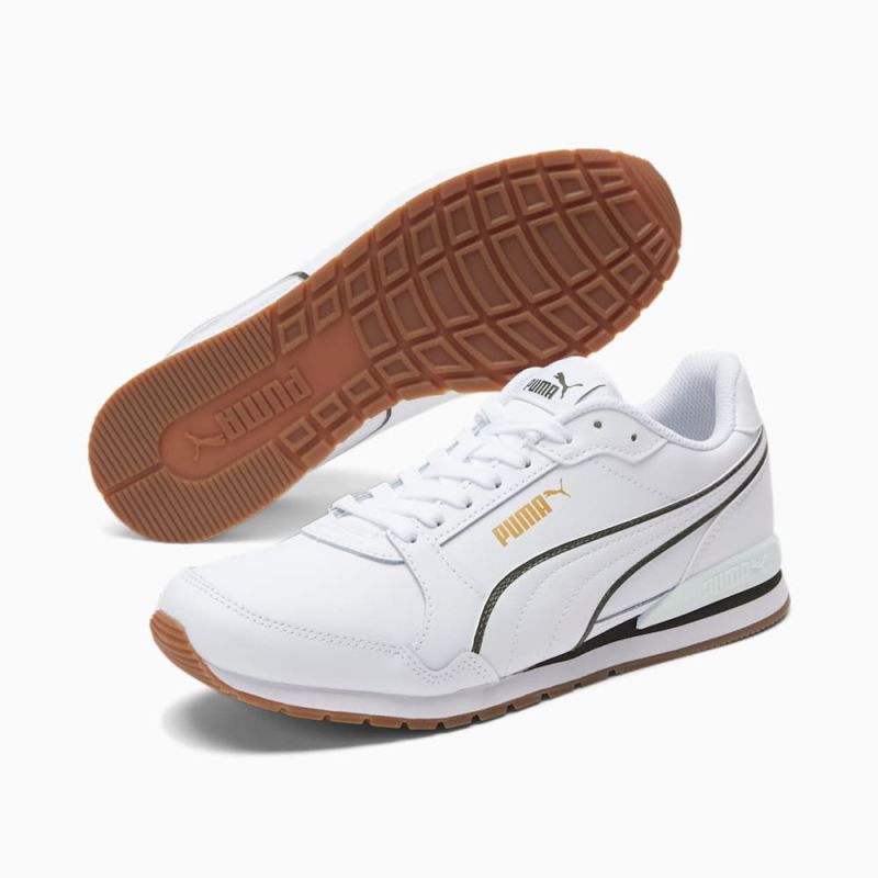 Puma | Men's ST Runner v3 Bold Sneaker - White-Forest Night