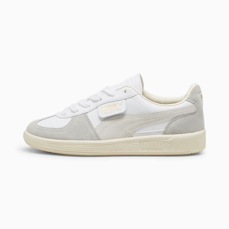 Puma | Girls Palermo Leather Big Kids Sneakers - White-Cool Light Gray-Sugared Almond