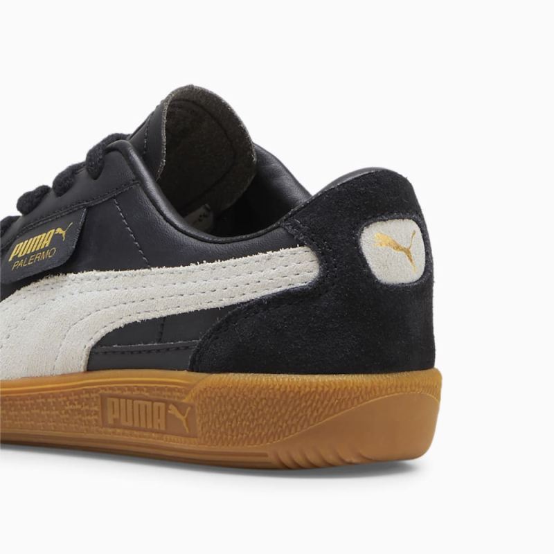 Puma | Girls Palermo Leather Little Kids Sneakers - Black-Feather Gray-Gum