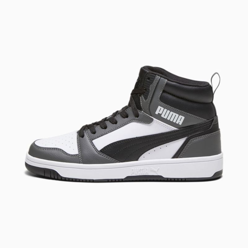 Puma | Men's Rebound Sneakers - White-Black-Shadow Gray