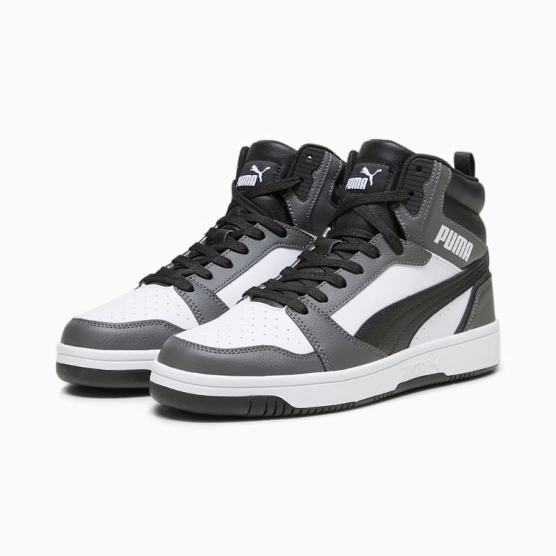 Puma | Men's Rebound Sneakers - White-Black-Shadow Gray