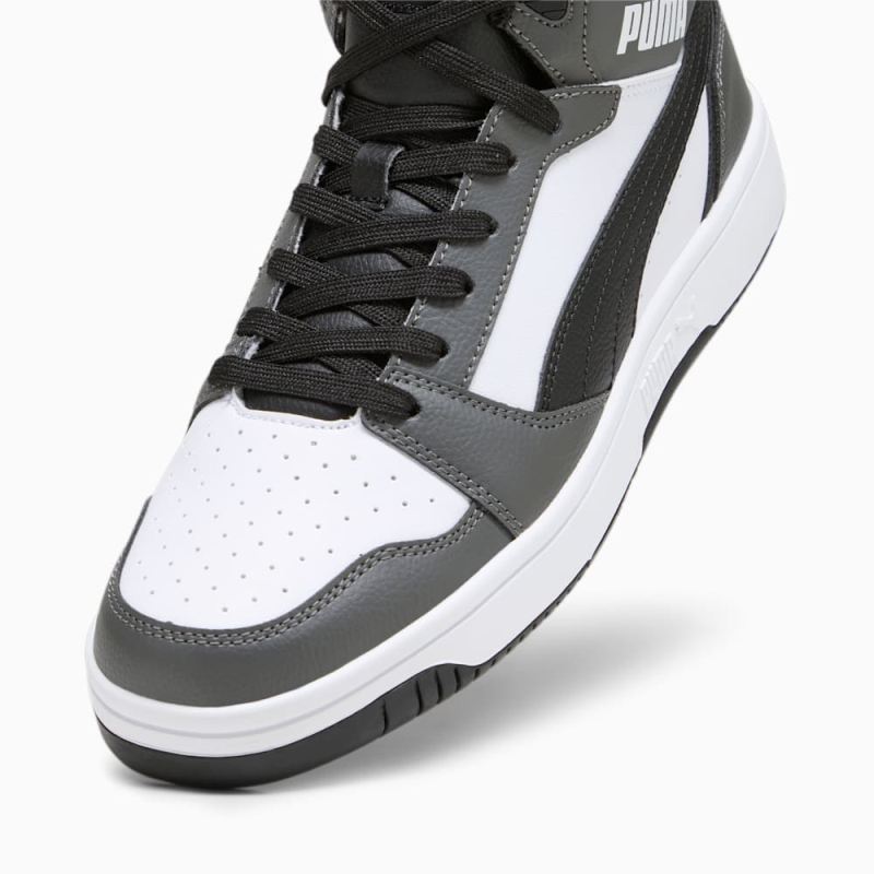 Puma | Men's Rebound Sneakers - White-Black-Shadow Gray