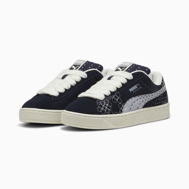 Puma | Men's Suede XL Skate Sneakers - New Navy-Vapor Gray