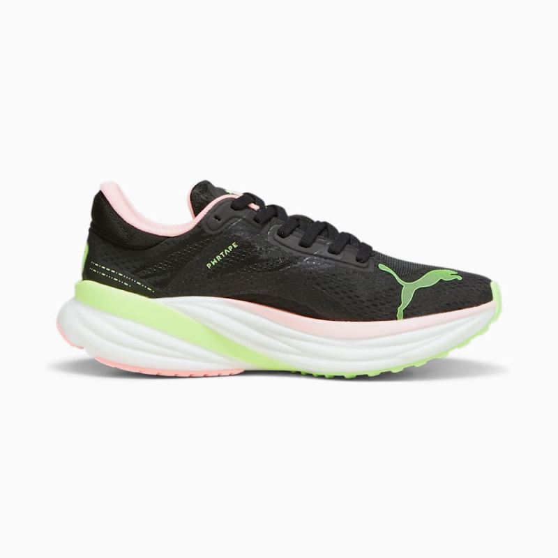 Puma | Women's Magnify NITRO 2 Running Shoes - Black-Koral Ice-Speed Green