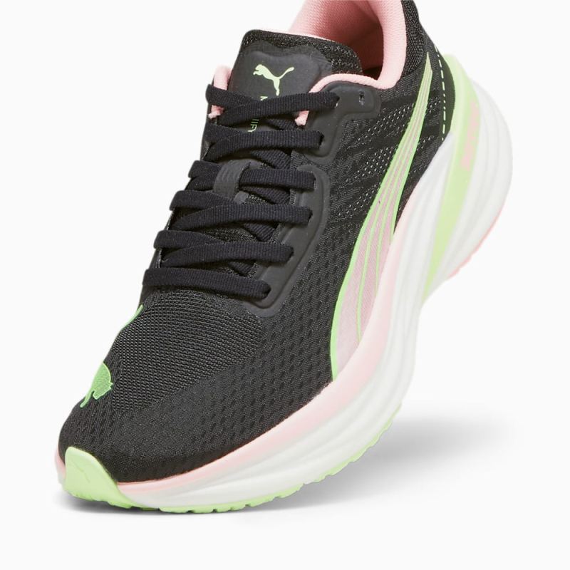 Puma | Women's Magnify NITRO 2 Running Shoes - Black-Koral Ice-Speed Green