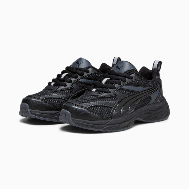 Puma | Girls Morphic Basic Little Kids Sneakers - Black-Strong Gray