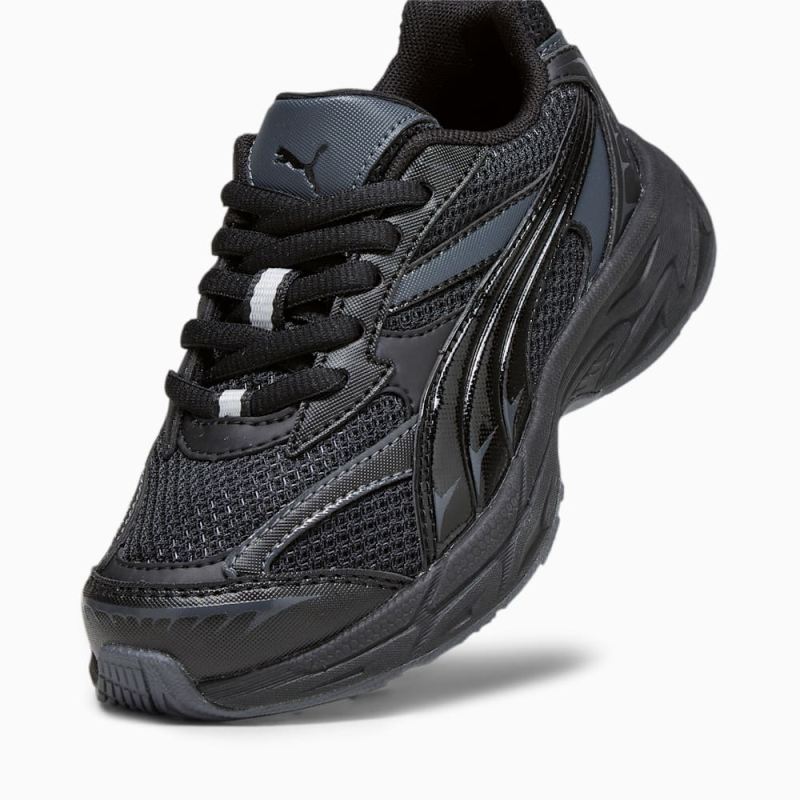 Puma | Girls Morphic Basic Little Kids Sneakers - Black-Strong Gray