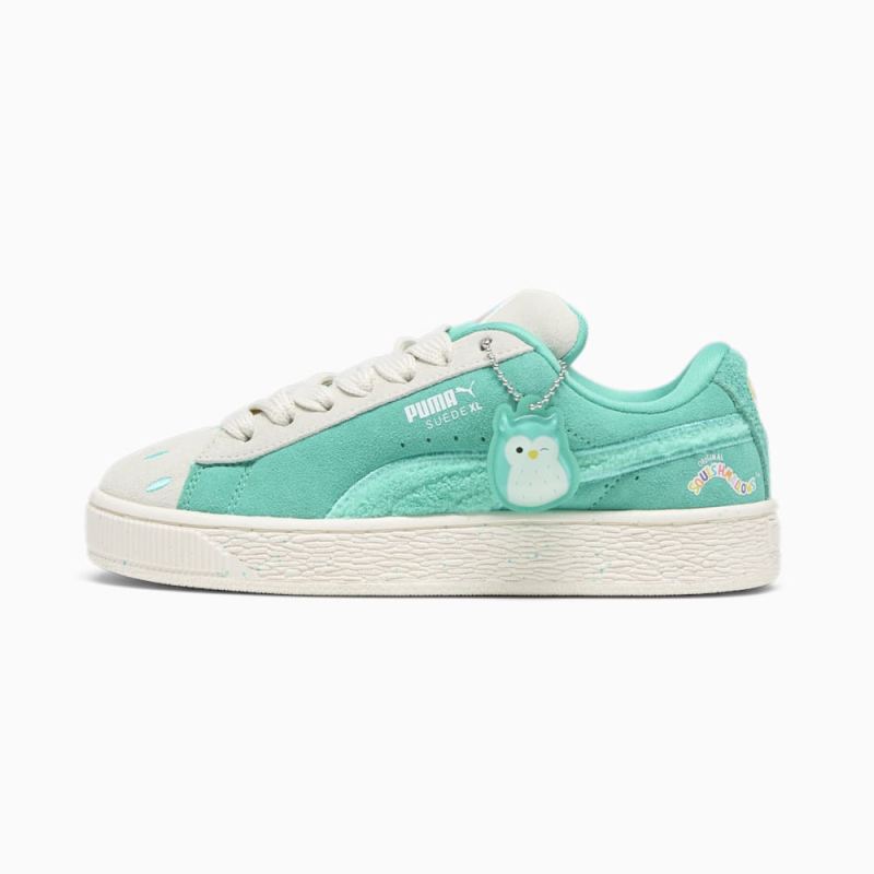 Puma | Girls Puma | Girls x SQUISHMALLOWS Suede XL Winston Big Kids Sneakers - Warm White-Alpine Snow-Elektro Pool