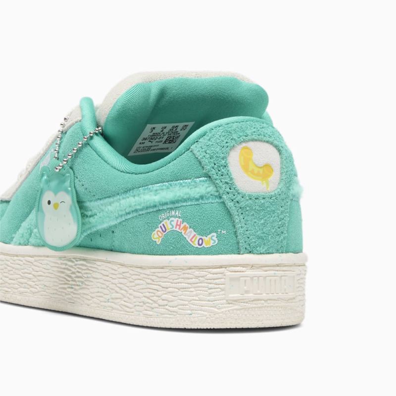 Puma | Girls Puma | Girls x SQUISHMALLOWS Suede XL Winston Big Kids Sneakers - Warm White-Alpine Snow-Elektro Pool