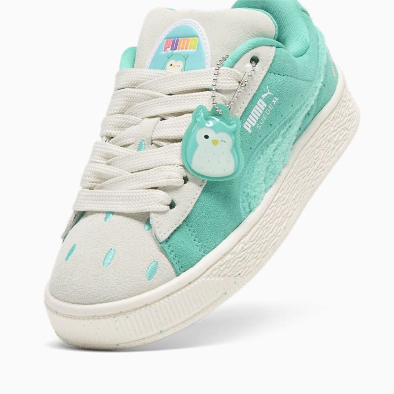 Puma | Girls Puma | Girls x SQUISHMALLOWS Suede XL Winston Big Kids Sneakers - Warm White-Alpine Snow-Elektro Pool