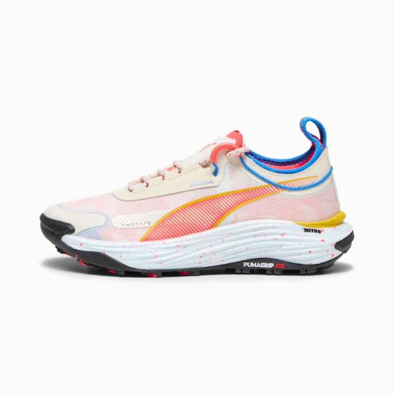 Puma | Women's SEASONS Voyage NITRO 3 Running Shoes - Alpine Snow-Ultra Blue-Yellow Burst