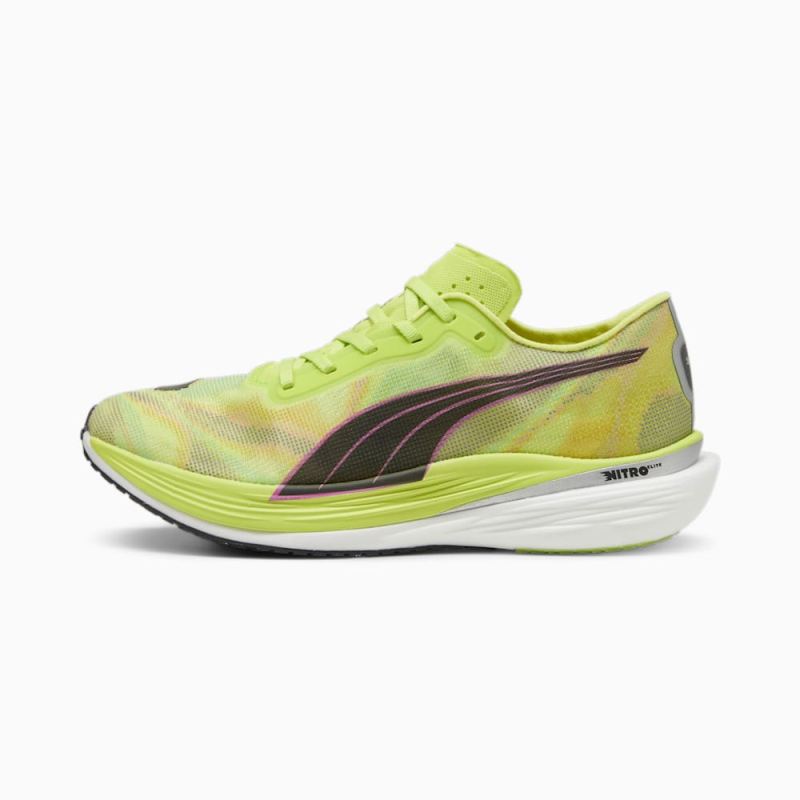 Puma | Men's Deviate NITRO Elite 2 Running Shoes - Lime Pow-Black-Poison Pink