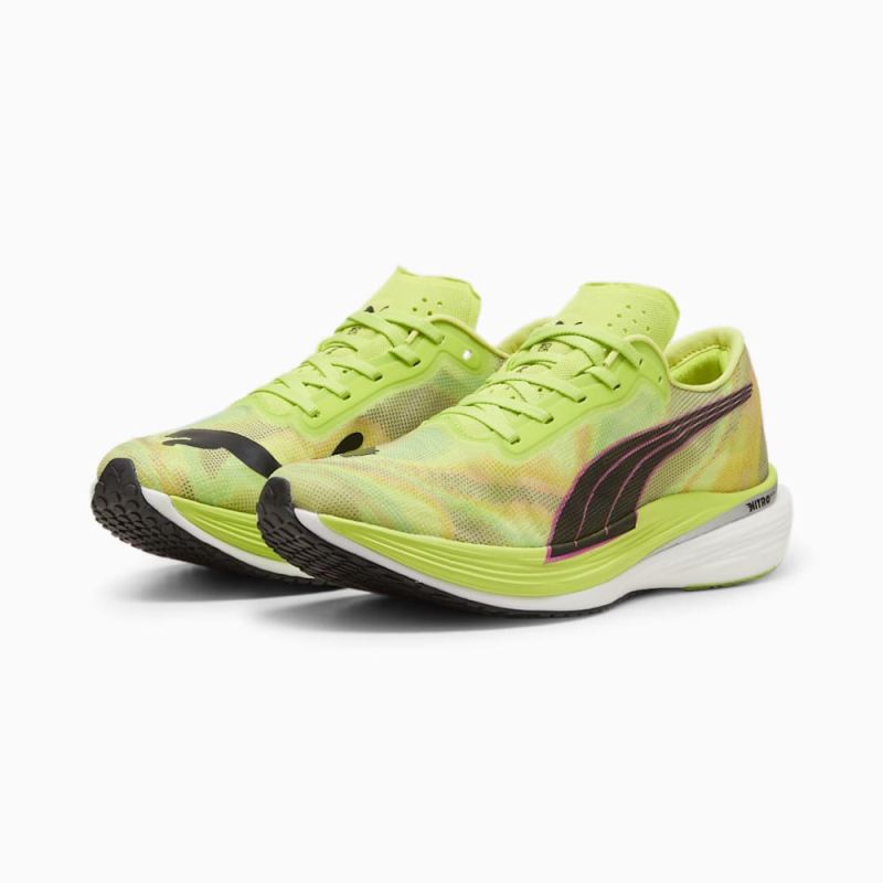 Puma | Men's Deviate NITRO Elite 2 Running Shoes - Lime Pow-Black-Poison Pink