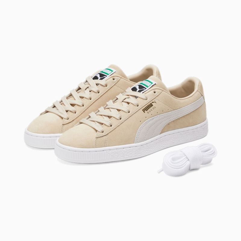 Puma | Women's Suede Classic XXI Sneakers - Granola-White-Team Gold