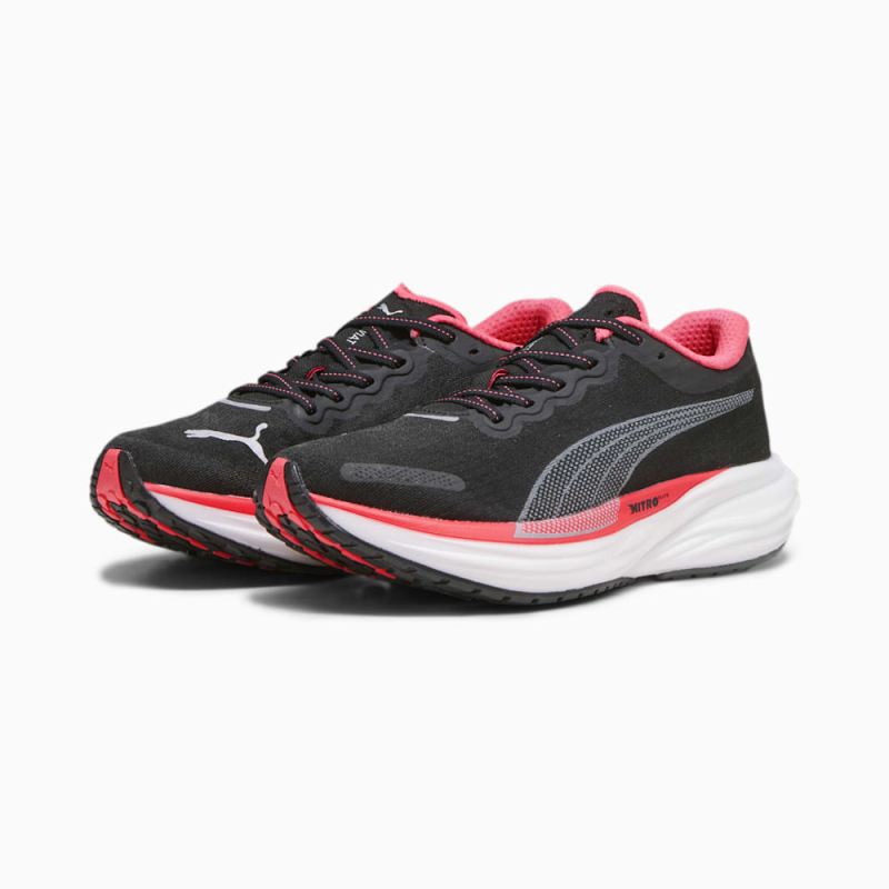 Puma | Women's Deviate NITRO 2 Running Shoes - Black-Fire Orchid