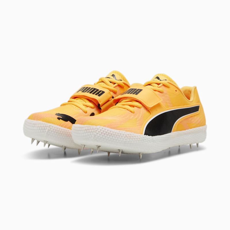 Puma | Men's evoSPEED High Jump 11 Ultraweave Track Spikes - Sun Stream-Sunset Glow-Black