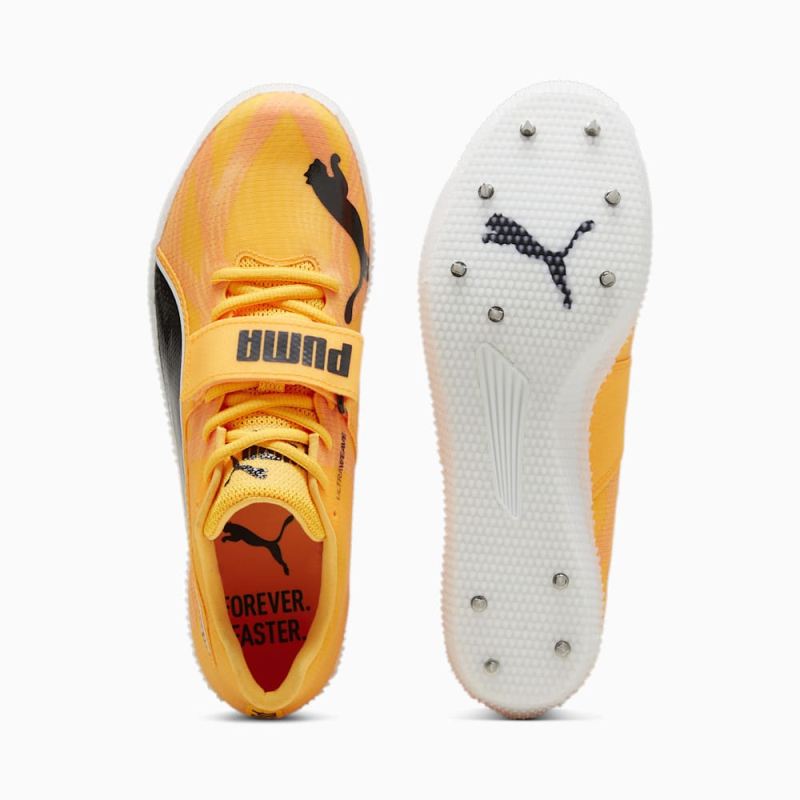 Puma | Men's evoSPEED High Jump 11 Ultraweave Track Spikes - Sun Stream-Sunset Glow-Black