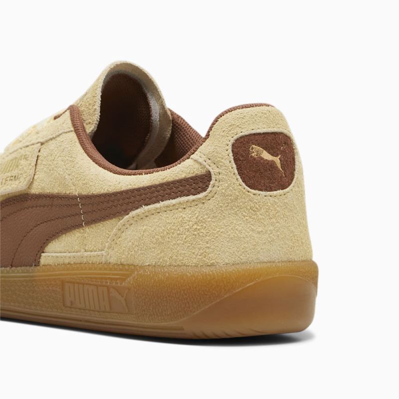 Puma | Men's Palermo Hairy Sneakers - Chamomile-Brown Mushroom