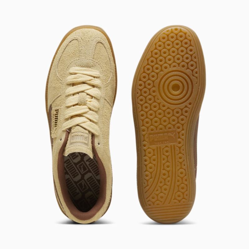 Puma | Men's Palermo Hairy Sneakers - Chamomile-Brown Mushroom