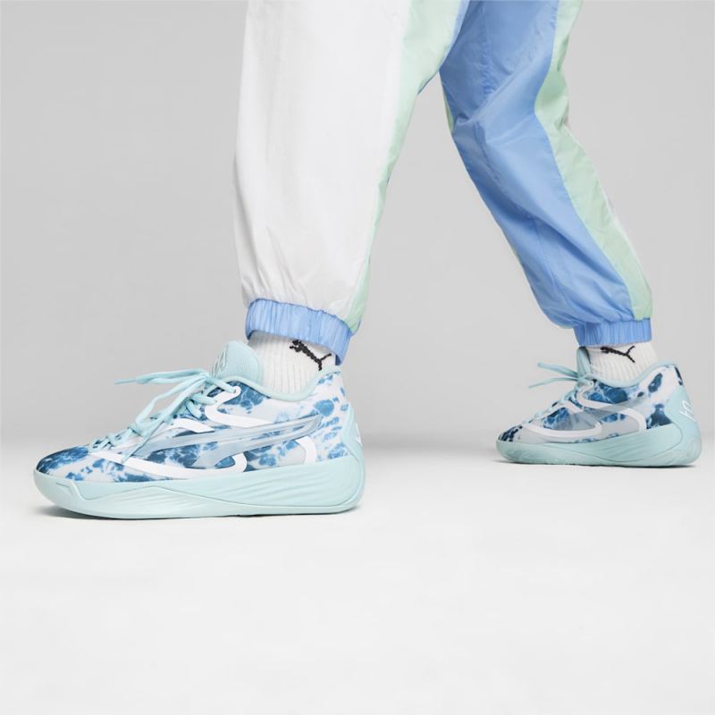 Puma | Women's STEWIE x WATER Stewie 2 Basketball Shoes - Light Aqua-White