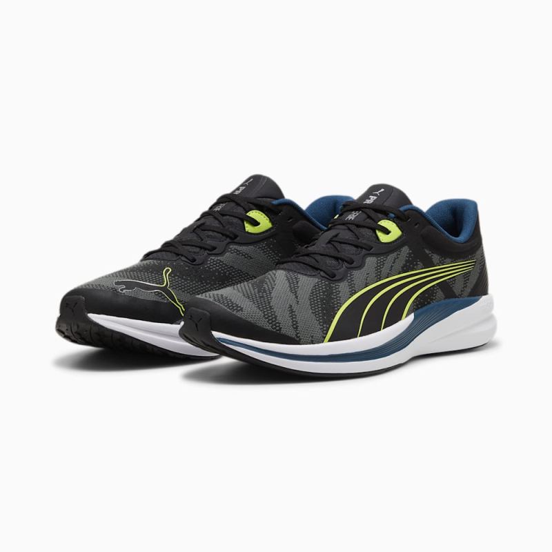 Puma | Men's Redeem ProFoam Engineered Running Shoes - Black-Silver-Lime Pow