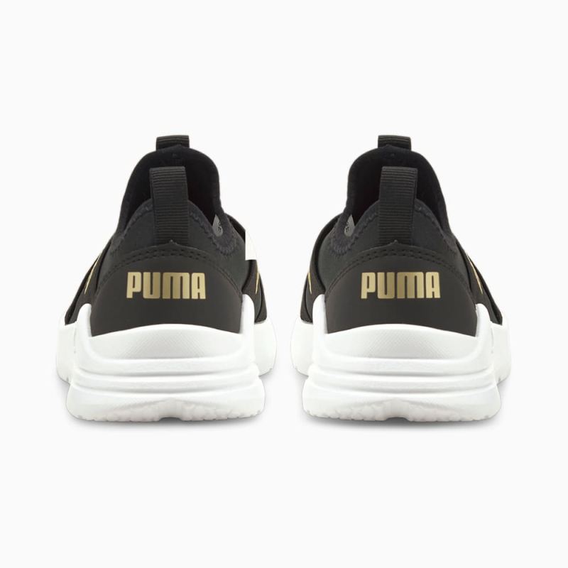 Puma | Girls Wired Run Slip-On Little Kids Shoes - Black-Team Gold