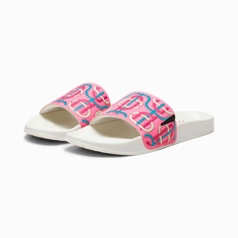 Puma | Men's x PALM TREE CREW Leadcat 2.0 Slides - Strawberry Burst-Pinktastic-Spectra Green-Warm White