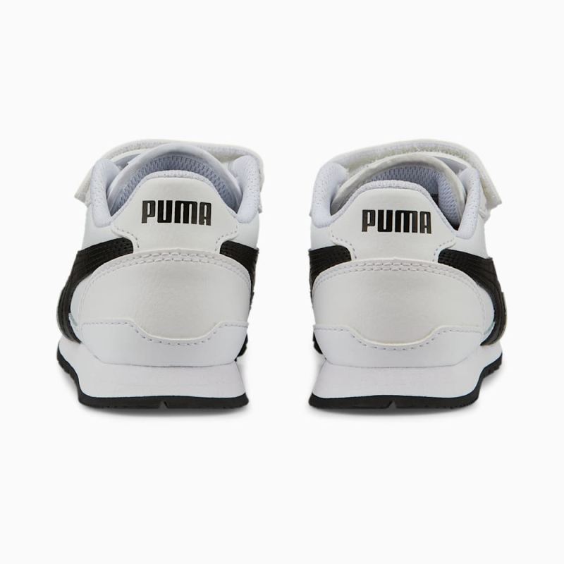 Puma | Boys ST Runner v3 Leather Little Kids Sneakers - White-Black