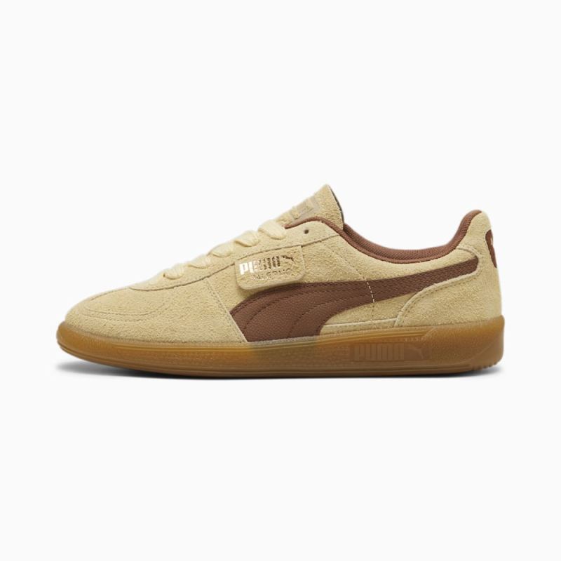 Puma | Men's Palermo Hairy Sneakers - Chamomile-Brown Mushroom