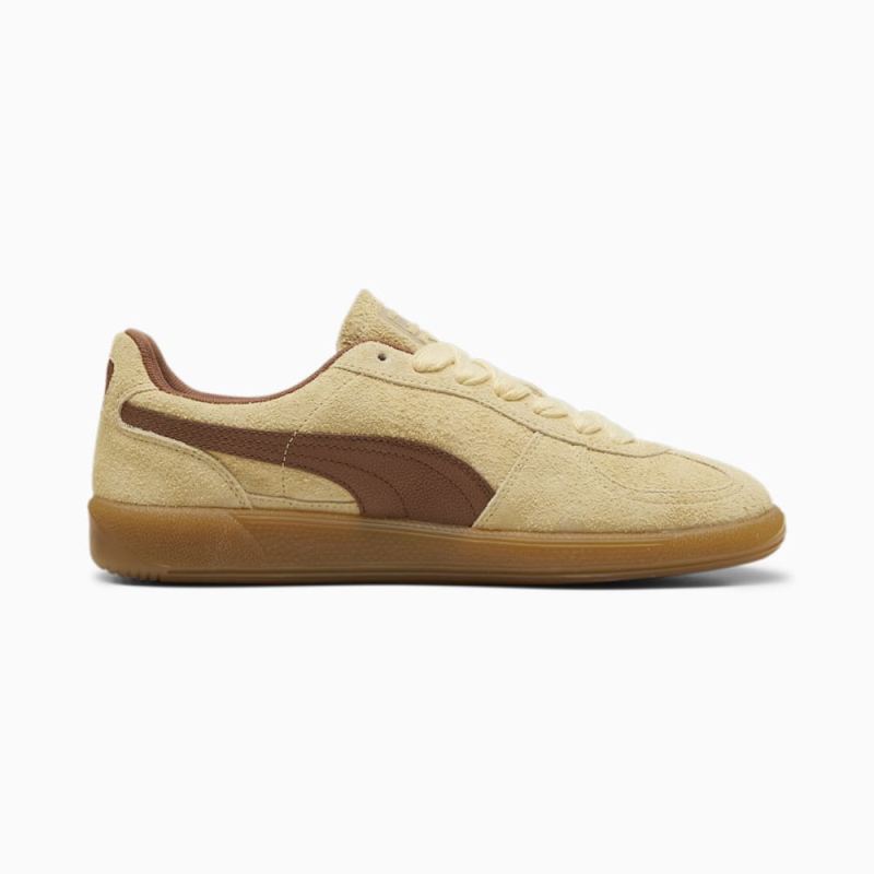 Puma | Men's Palermo Hairy Sneakers - Chamomile-Brown Mushroom