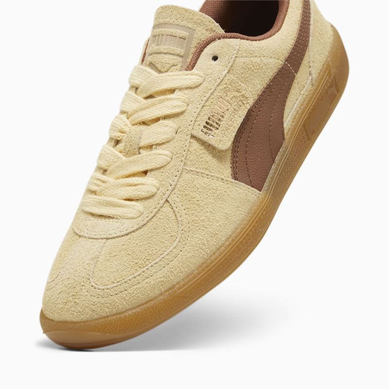 Puma | Men's Palermo Hairy Sneakers - Chamomile-Brown Mushroom