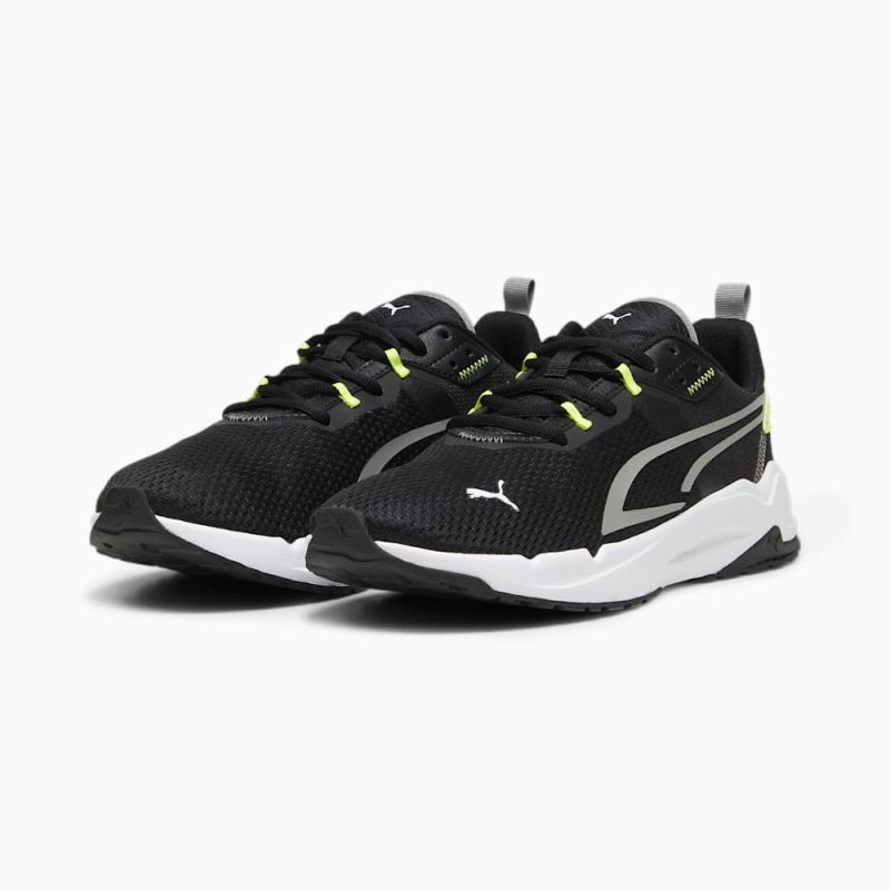 Puma | Men's Stride Sneakers - Black-Stormy Slate-Electric Lime