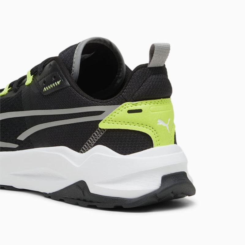 Puma | Men's Stride Sneakers - Black-Stormy Slate-Electric Lime