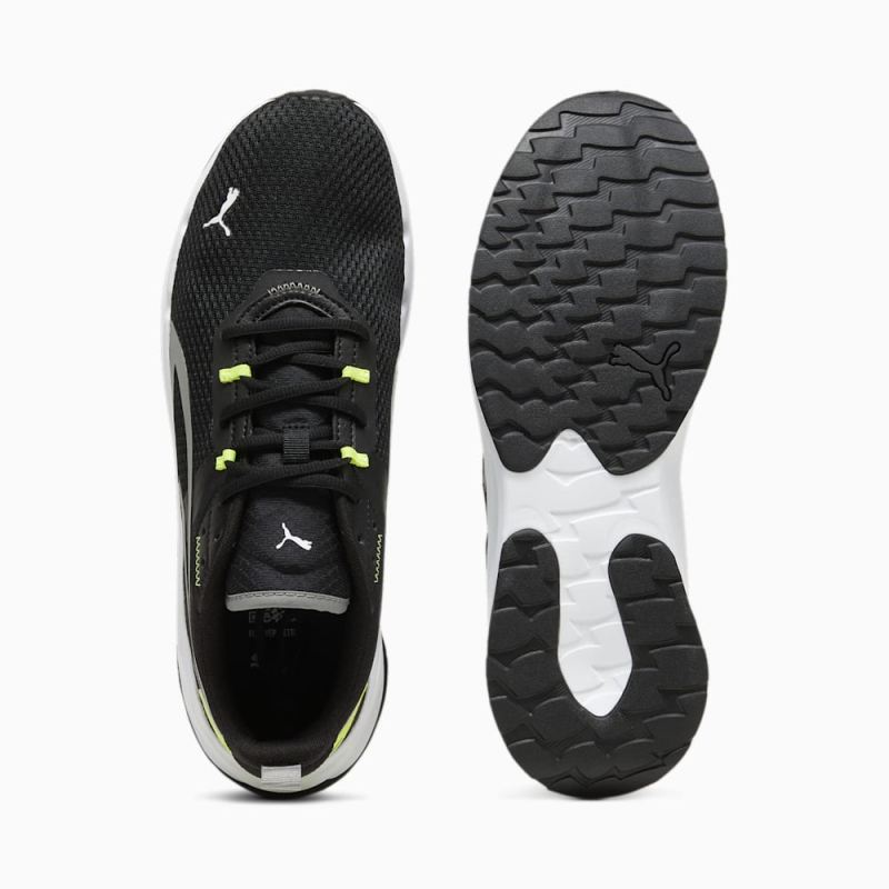 Puma | Men's Stride Sneakers - Black-Stormy Slate-Electric Lime