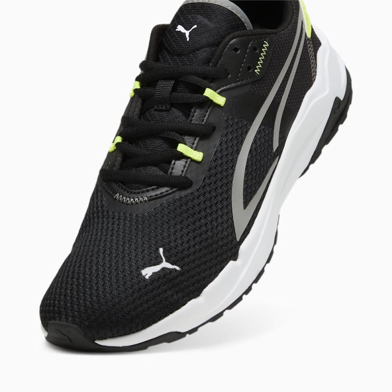 Puma | Men's Stride Sneakers - Black-Stormy Slate-Electric Lime