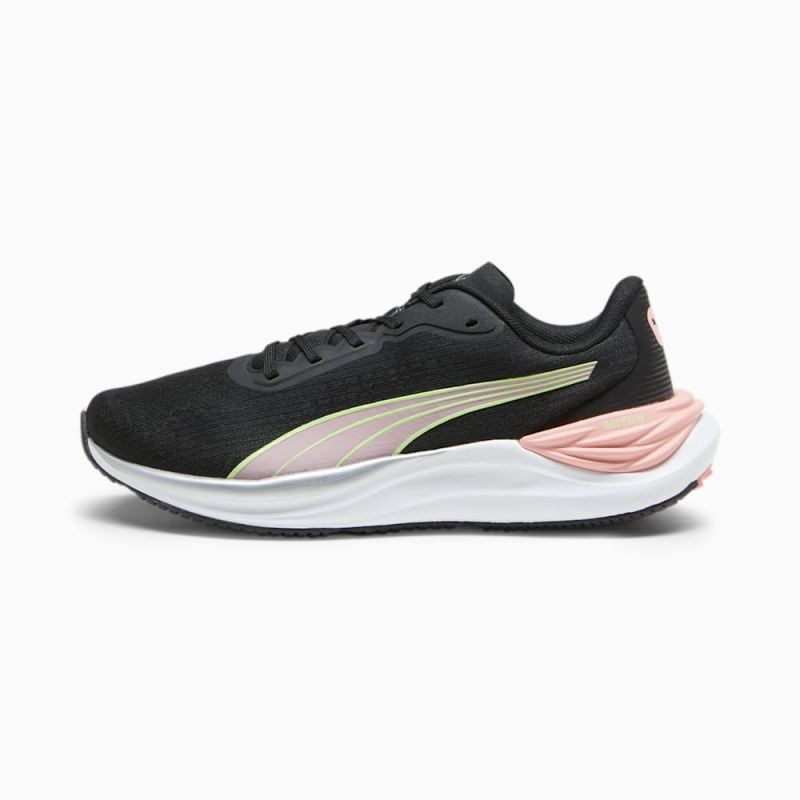 Puma | Women's Electrify NITRO 3 Running Shoes - Black-Peach Smoothie-Speed Green - Click Image to Close