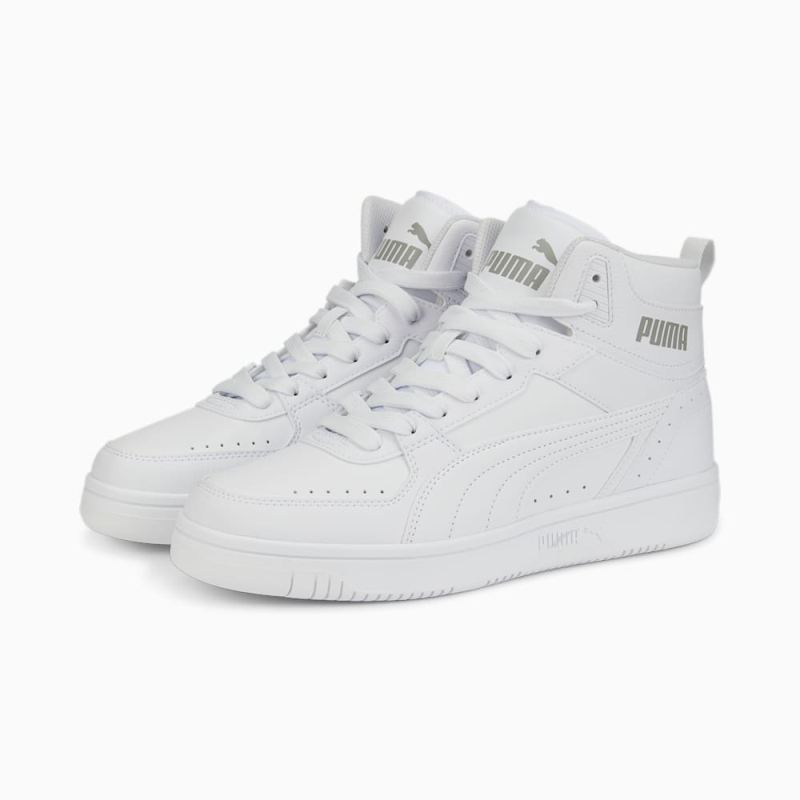 Puma | Men's Rebound Joy Wide Sneakers - White-White-Limestone