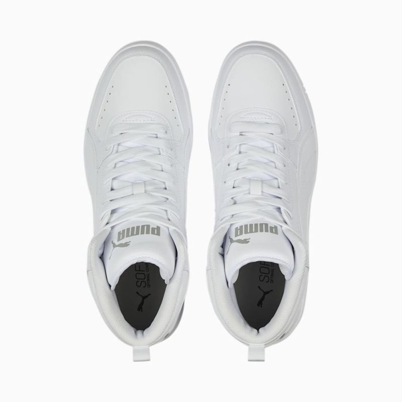 Puma | Men's Rebound Joy Wide Sneakers - White-White-Limestone